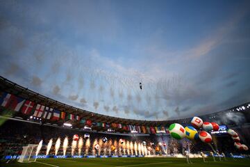 Ceremonia de apertura de la Euro 2020 en el estadio Olí­mpico de Roma.