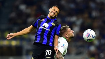 Sólo 25 minutos para Alexis: Inter perdió el invicto ante Sassuolo