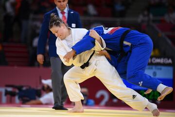 No pudo ser para Cristina Cabaña. Un rápido ippon de Tina Trstenjak pone fin a la lucha por las medallas de Cristina Cabaña, que cae eliminada en octavos de final.