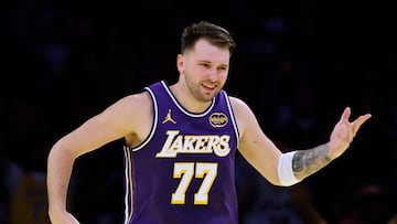 Doncic drops 43 points as he, LeBron and Austin Reaves lead the Lakers to their fifth straight win and climb in the West.