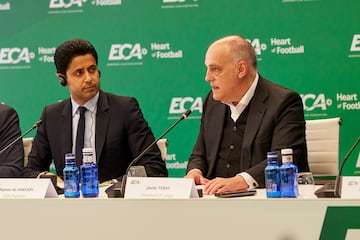 Al Khelaïfi y Tebas, en el Comité de la ECA. 