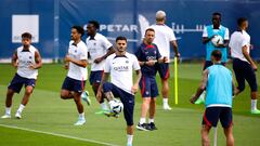 Mauro Icardi, hace unos días durante un entrenamiento del PSG.