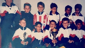 Siqueira, con la camiseta del Atl&eacute;tico, en 1998 en Barcelona. 