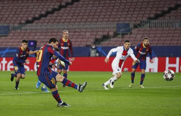 1-0. Leo Messi marc¨® de penalti el primer gol.