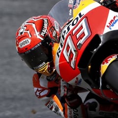 Márquez lidera en la toma de contacto del mojado Montmeló