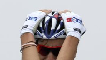 Kenny Elissonde, a su llegada a meta.