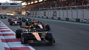 Salida del GP de Abu Dhabi de F1 2024.
