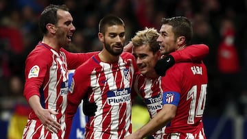Celebración del gol de Griezmann.