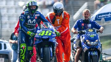 Rossi tuvo ayer una avería.