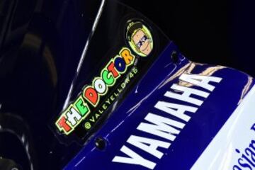 Detalle de la moto de Valentino Rossi.