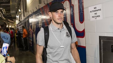 Gareth Bale, llegando al estadio donde se disput&oacute; el Real Madrid-Atl&eacute;tico de pretemporada.