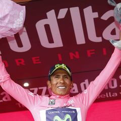 Nairo gana en el Blockhaus y es el líder del Giro de Italia