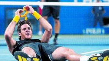 <b>SU MOMENTO DE GLORIA. </b>Después de cuatro horas y seis minutos de juego, Del Potro ganó al rey Federer en la pista rápida de Flushing Meadows.
