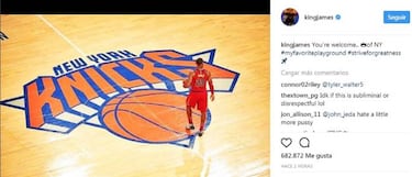 LeBron se autoproclama rey de Nueva York: "Mi lugar favorito"