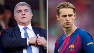 Laporta contesta a De Jong por el partido de Miami