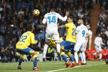 1-0. Casemiro marcó el primer gol.