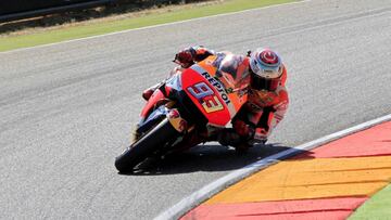 Márquez y Pedrosa: test en Aragón con la moto de 2017.