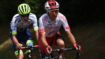 St&eacute;phane Rossetto, junto con Aim&eacute; De Gendt durante la etapa de hoy en el Tour de Francia.