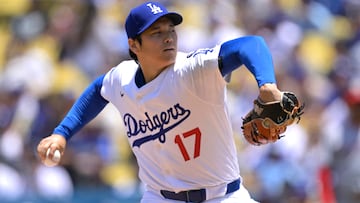 LOS ANGELES, CALIFORNIA - JUNE 22: Shohei Ohtani #17 of the Los Angeles Dodgers delivers a pitch to the plate in the first inning against the Washington Nationals at Dodger Stadium on June 22, 2025 in Los Angeles, California. Jayne Kamin-Oncea/Getty Images/AFP (Photo by Jayne Kamin-Oncea / GETTY IMAGES NORTH AMERICA / Getty Images via AFP)