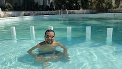 El nadador paralímpico Diego López entrena en alberca familiar rumbo a Tokio 2020
