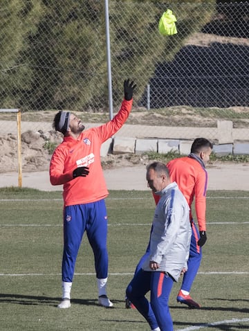 Diego Costa durante el entrenamiento. 