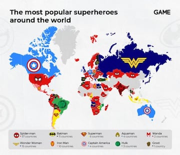 ?Qu superhroes gustan ms y en qu zona del mundo?