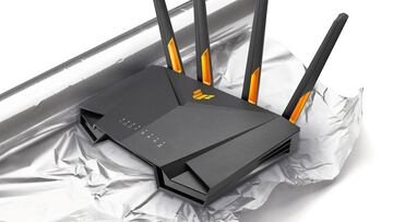 Router WiFi mejorar red hogar papel de aluminio