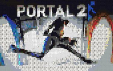 Portal 2 recreado con los bloques de Minecraft