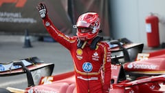 How many years in a row did Charles Leclerc secure pole position at the GP Azerbaijan?