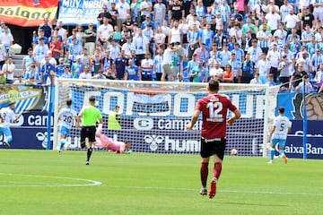 Jugada del gol de Busi en La Rosaleda.