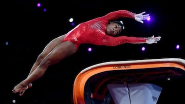 Simone Biles en Stuttgart 2019.