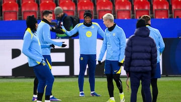 Tras la sorpresiva caída del Barcelona ante la Real Sociedad el pasado fin de semana en LaLiga, los de Flick buscan ganar en Champions.. FC Barcelona will face Slavia Prague in their UEFA Champions League soccer match on 21 January. (Liga de Campeones, República Checa, Praga) EFE/EPA/VLASTIMIL VACEK