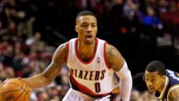 Damian Lillard, durante un partido este mes de debrero.