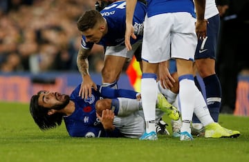 The Everton player severely fractured his ankle after a challenge with Tottenham’s Heung-Min Son, who was left devestated by the incident.