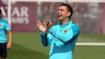 Felicidad en la sesión del Barcelona tras el Clásico