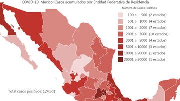 Mapa y casos de coronavirus en México por estados hoy 10 de junio