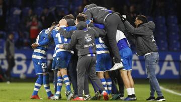 20/12/2019, PARTIDO SEGUNDA DIVISION 
 DEPORTIVO DE LA CORU&Ntilde;A - TENERIFE  
 FIN DE PARTIDO  ALEGRIA