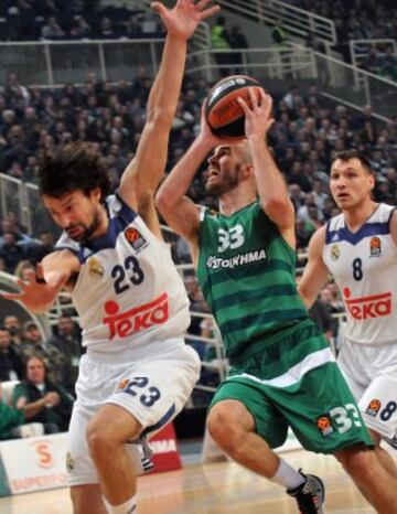 Nick Calathes y Sergio Llull.