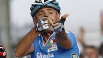 <strong>CAMPEÓN.</strong>El campeón italiano se impuso tras un duro sprint en el que participaron cinco corredores.