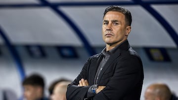 ZAGREB, CROATIA - JANUARY 29: Head Coach of Dinamo Zagreb Fabio Cannavaro looks on during the UEFA Champions League 2024/25 League Phase MD8 match between GNK Dinamo and AC Milan at Maksimir Stadium on January 29, 2025. in Zagreb, Croatia. (Photo by Marko Lukunic/Pixsell/MB Media/Getty Images)