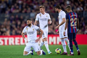 Benzema, durante el Barcelona-Real Madrid.