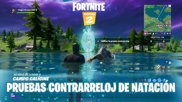 Fortnite Capítulo 2 - Temporada 1 | Desafío de ¡A ello!: completa las pruebas contrarreloj de natación en Albercas Adormecidas y al este de Hidro 16