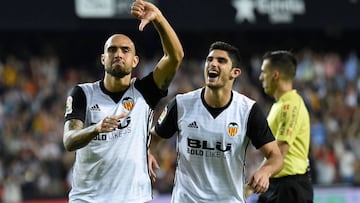 Valencia golea al Sevilla en Mestalla de la mano de Guedes