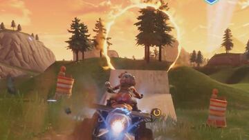Fortnite Battle Royale: Salta a través de círculos llameantes con un carrito de la compra o un CTT