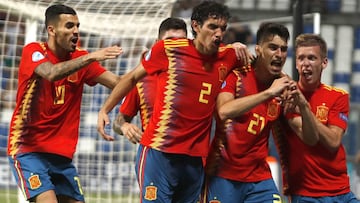 27/06/19 PARTIDO EUROCOPA SUB21 SUB 21  SEMIFINAL  SELECCION ESPAÑOLA ESPAÑA - FRANCIA  PRIMER GOL EMPATE MARC ROCA 1-1  ALEGRIA