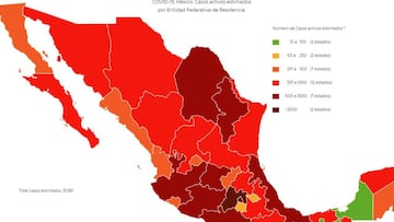 Mapa y casos de coronavirus en México por estados hoy 23 de septiembre