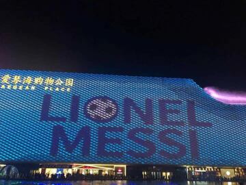 Homenaje a Messi en China con un espectáculo de luces y sonido