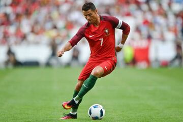 Cristiano Ronaldo con Portugal.