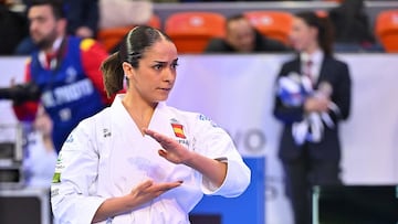 Paola García Lozano durante uno de sus combates.