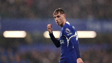 Cole Palmer, jugador del Chelsea, durante el partido ante el Manchester City.